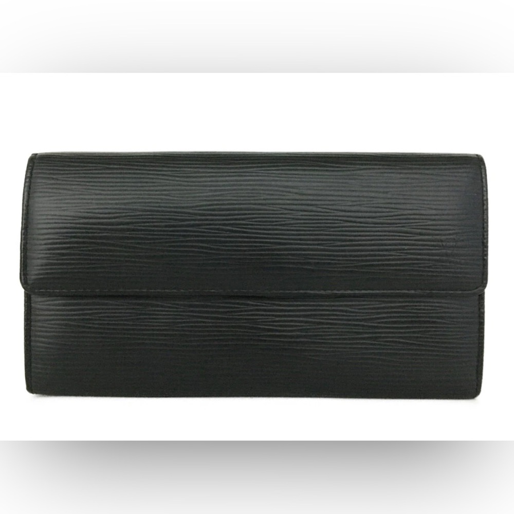 ✨ Authentic Louis Vuitton Epi Porte Feuille Long Bifold Wallet - Black ✨